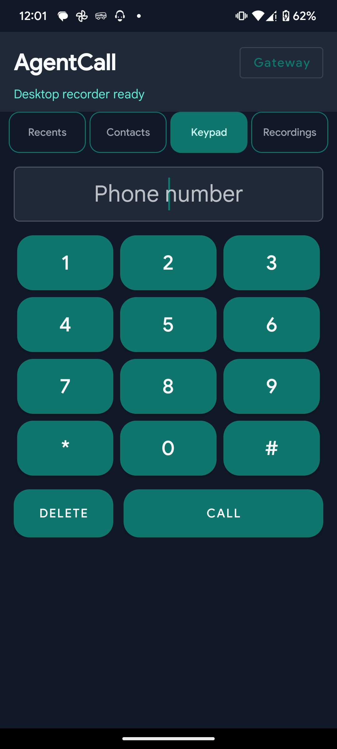 AgentCall Android app — The dialer on your phone